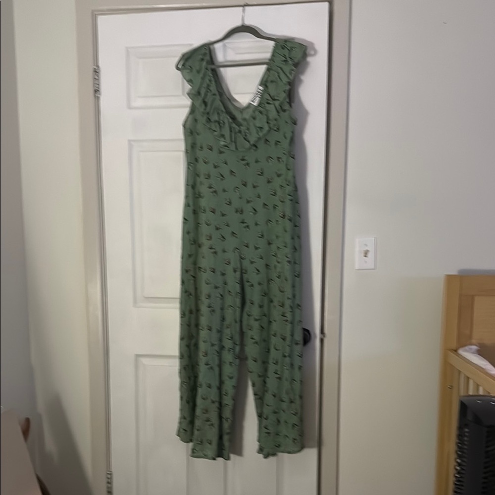 Bucket List Olive Green Jumpsuit